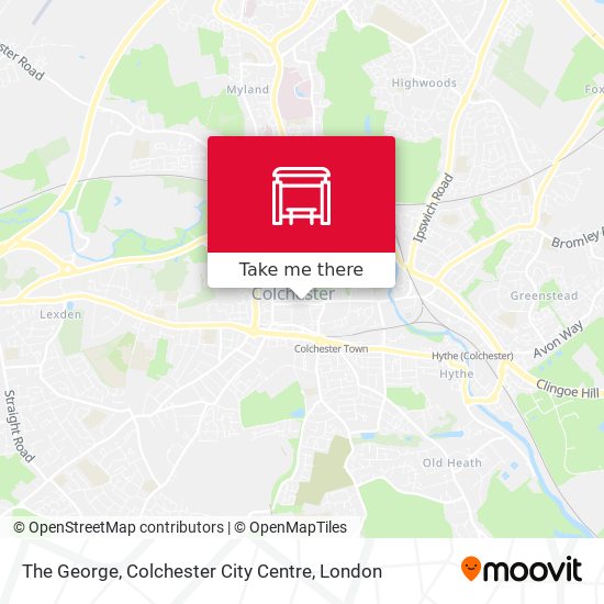 The George, Colchester City Centre map