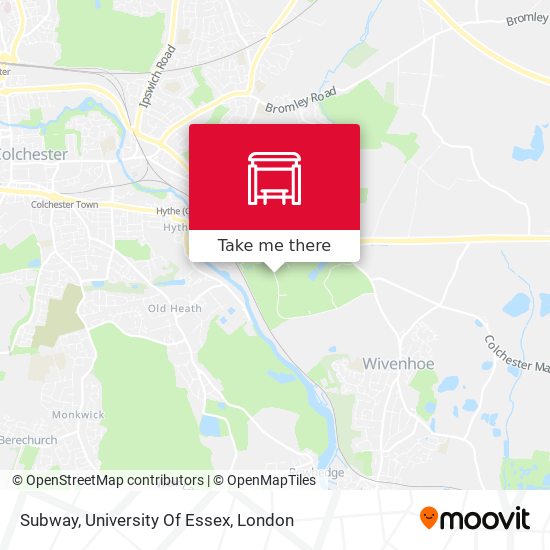 Subway, University Of Essex map