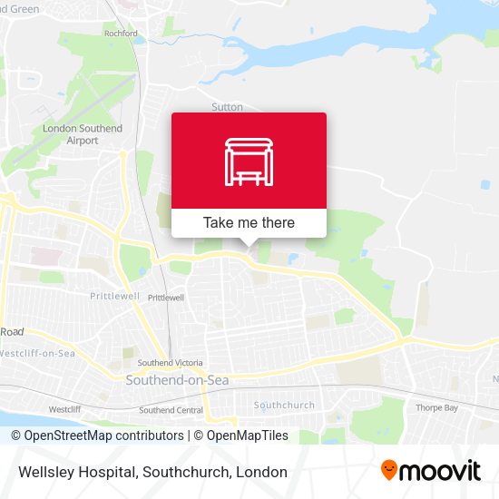 Wellsley Hospital, Southchurch map