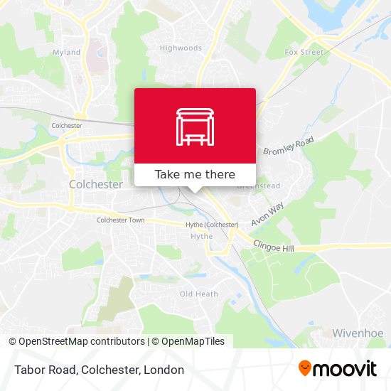 Tabor Road, Colchester map