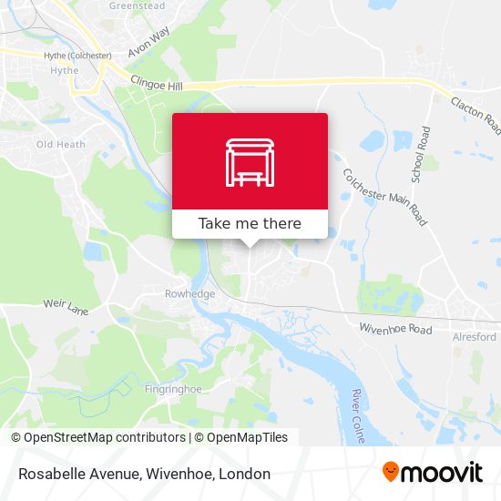 Rosabelle Avenue, Wivenhoe map
