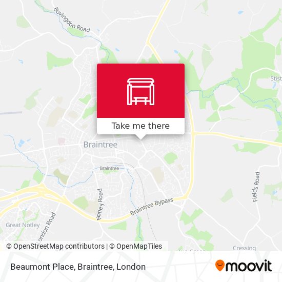 Beaumont Place, Braintree map