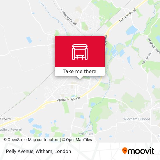 Pelly Avenue, Witham map