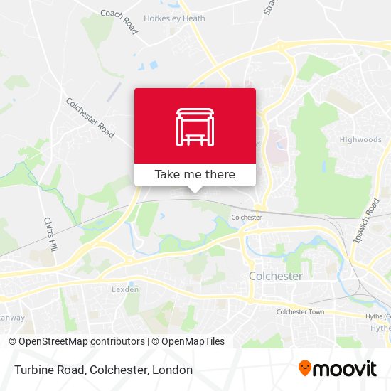 Turbine Road, Colchester map