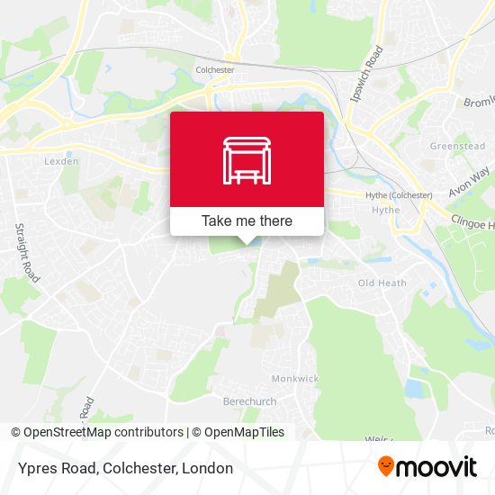 Ypres Road, Colchester map