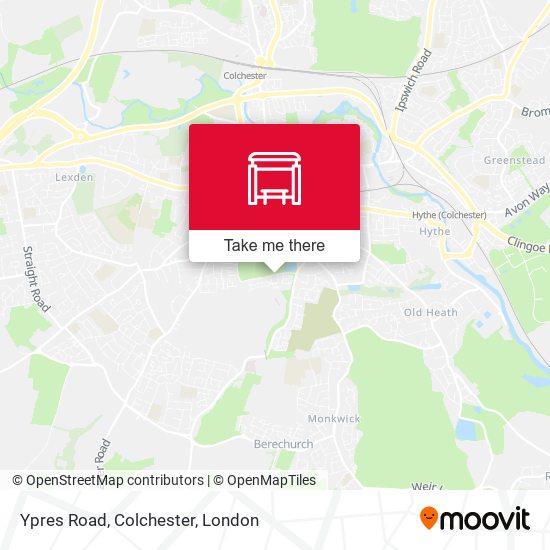 Ypres Road, Colchester map
