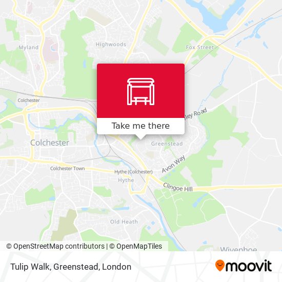 Tulip Walk, Greenstead map