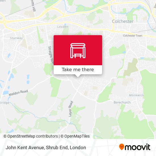 John Kent Avenue, Shrub End map