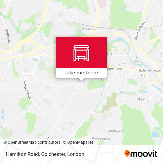 Hamilton Road, Colchester map