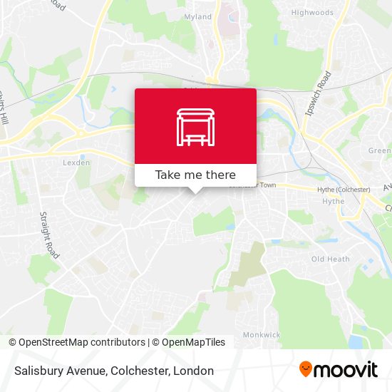 Salisbury Avenue, Colchester map