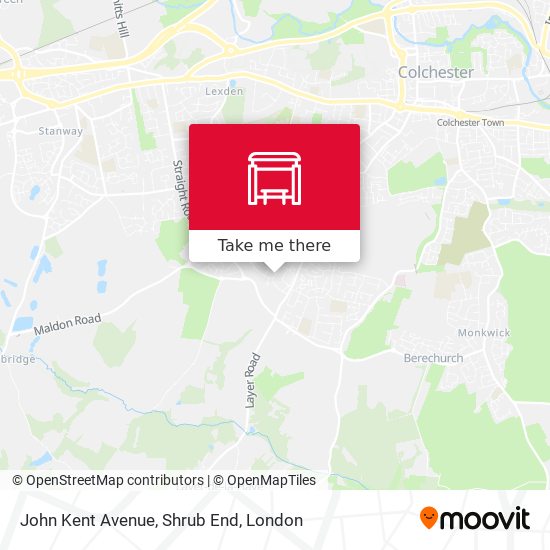 John Kent Avenue, Shrub End map