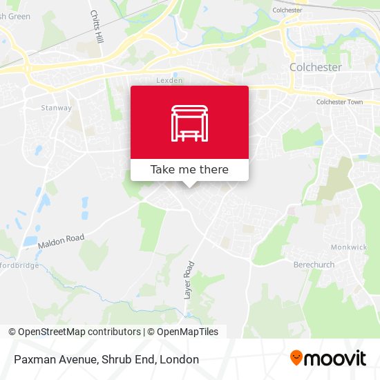 Paxman Avenue, Shrub End map