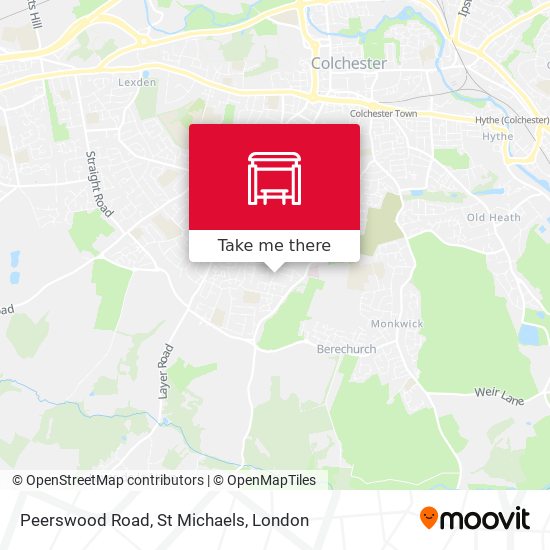 Peerswood Road, St Michaels map