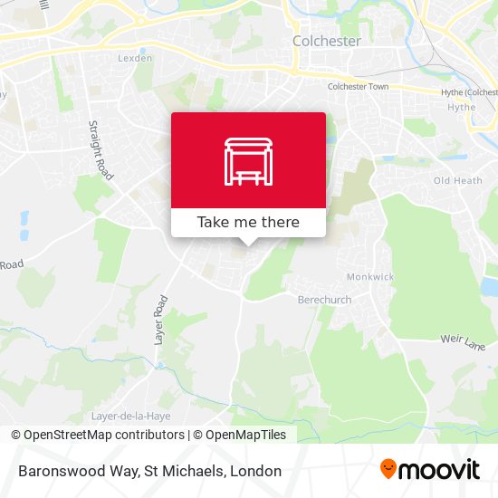 Baronswood Way, St Michaels map