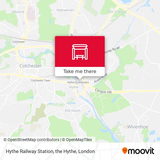 Hythe Railway Station, the Hythe map