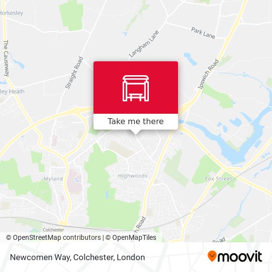 Newcomen Way, Colchester map