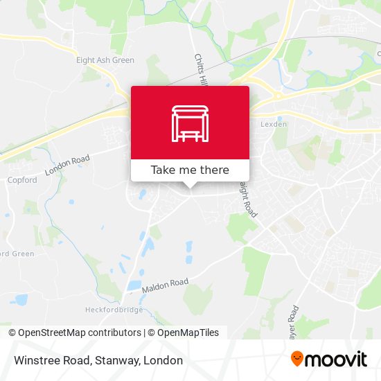 Winstree Road, Stanway map