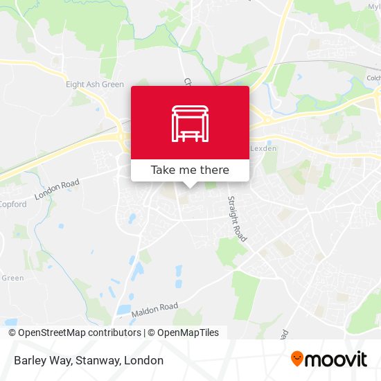Barley Way, Stanway map