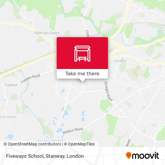 Fiveways School, Stanway map