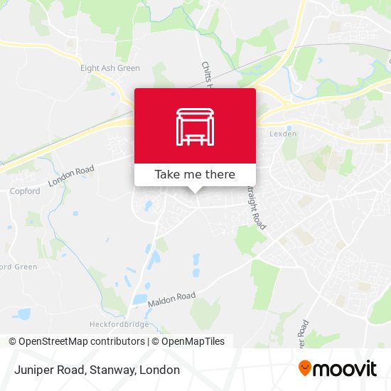Juniper Road, Stanway map