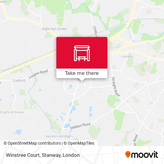 Winstree Court, Stanway map