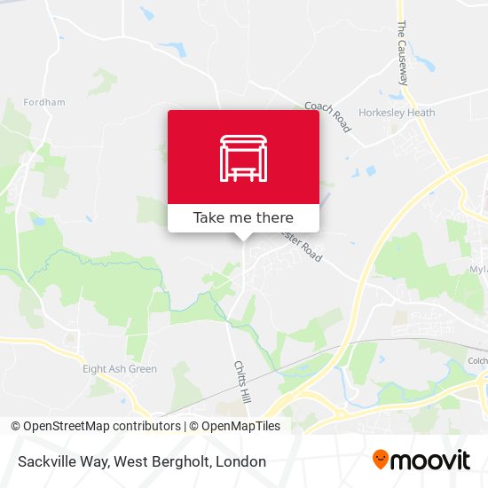 Sackville Way, West Bergholt map