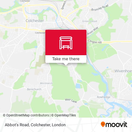 Abbot's Road, Colchester map