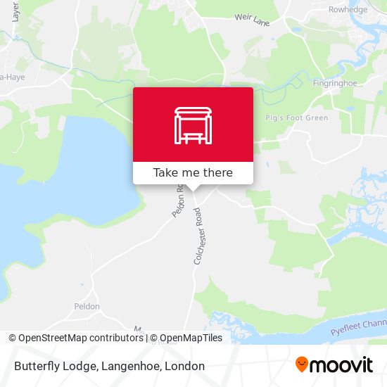 Butterfly Lodge, Langenhoe map