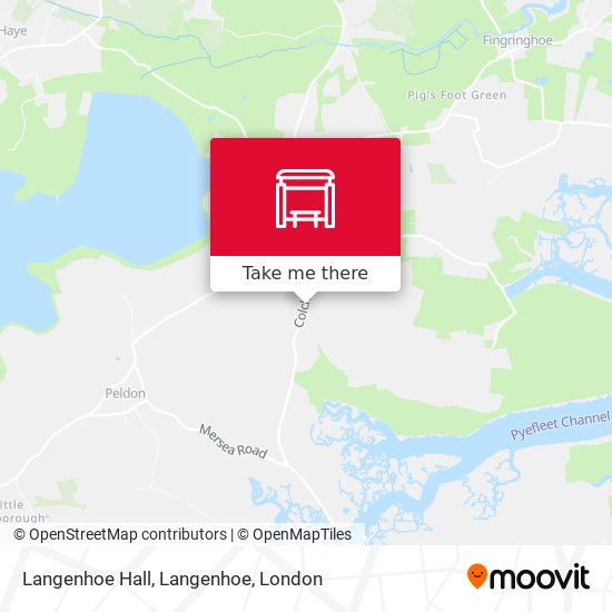 Langenhoe Hall, Langenhoe map
