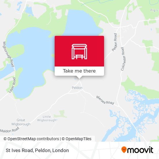 St Ives Road, Peldon map