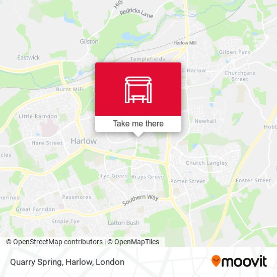 Quarry Spring, Harlow map
