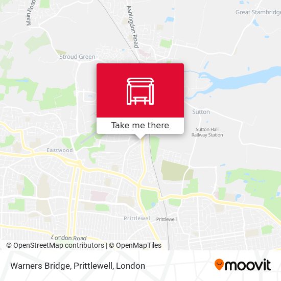 Warners Bridge, Prittlewell map