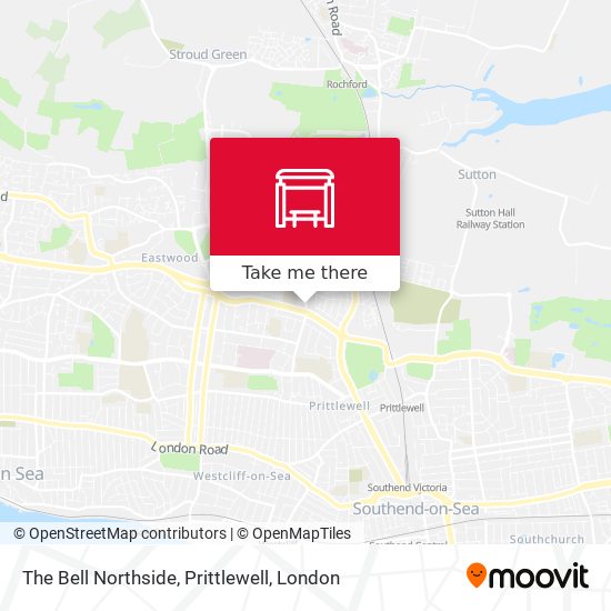 The Bell Northside, Prittlewell map