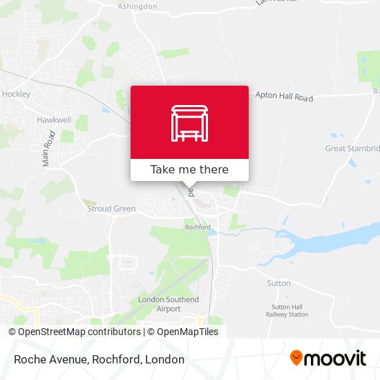 Roche Avenue, Rochford map