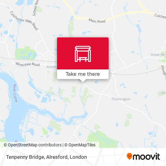 Tenpenny Bridge, Alresford map