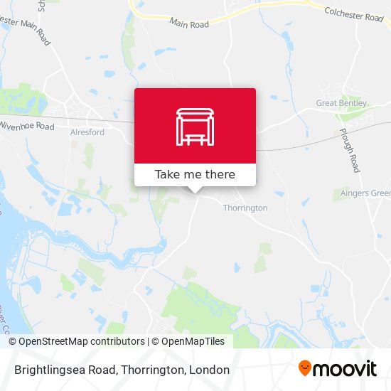 Brightlingsea Road, Thorrington map