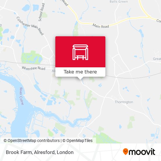 Brook Farm, Alresford map