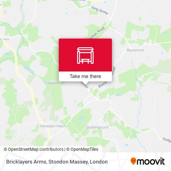 Bricklayers Arms, Stondon Massey map