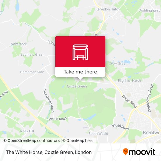 The White Horse, Coxtie Green map