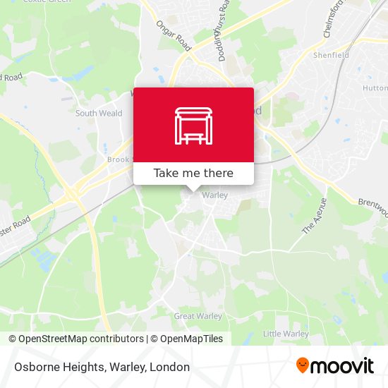 Osborne Heights, Warley map