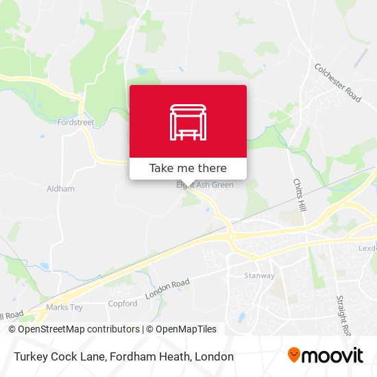 Turkey Cock Lane, Fordham Heath map