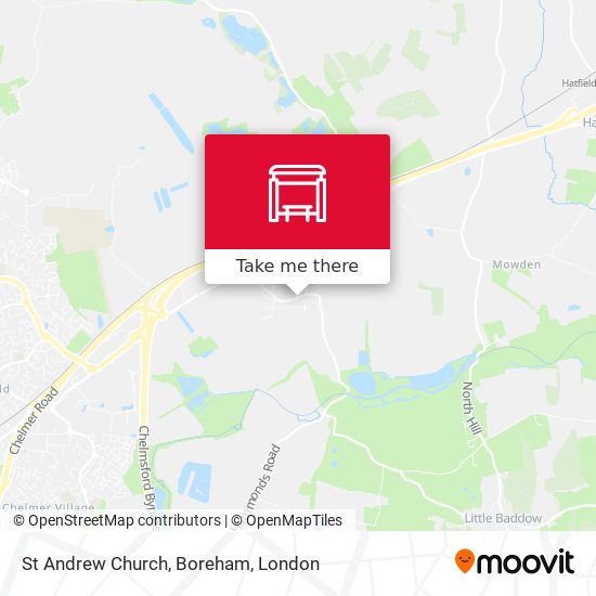 St Andrew Church, Boreham map