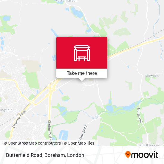 Butterfield Road, Boreham map