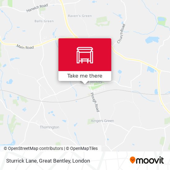 Sturrick Lane, Great Bentley map