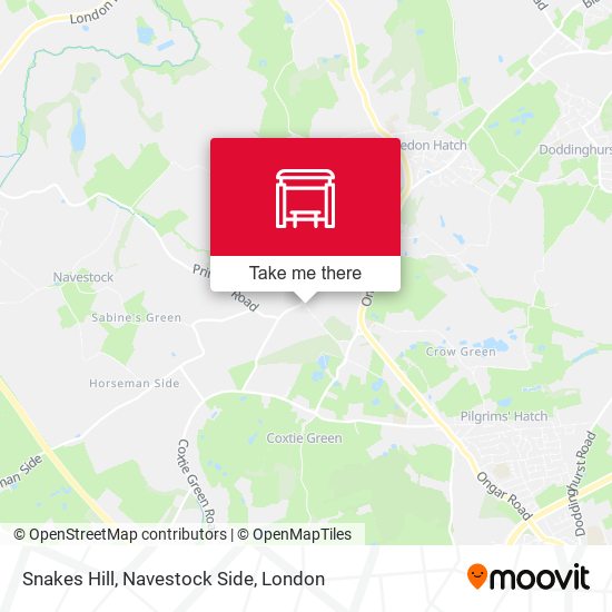 Snakes Hill, Navestock Side map