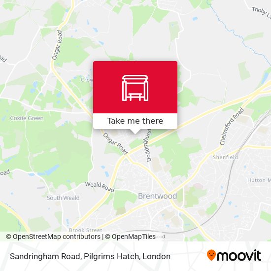 Sandringham Road, Pilgrims Hatch map