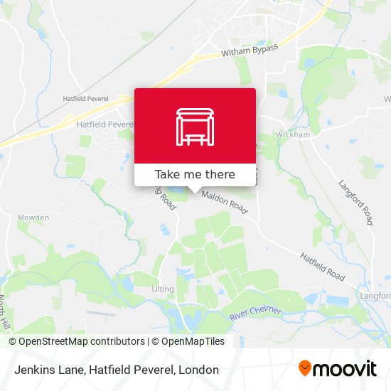 Jenkins Lane, Hatfield Peverel map
