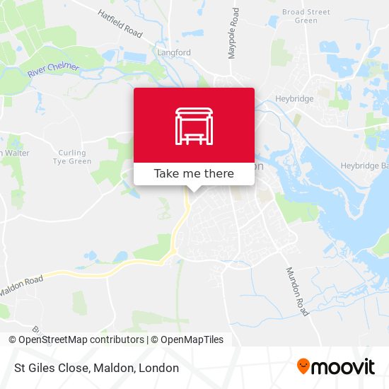St Giles Close, Maldon map
