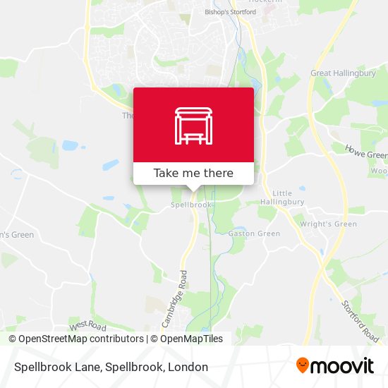 Spellbrook Lane, Spellbrook map