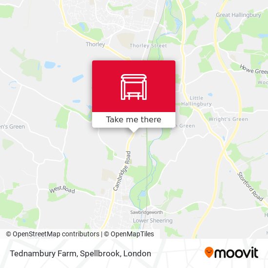 Tednambury Farm, Spellbrook map
